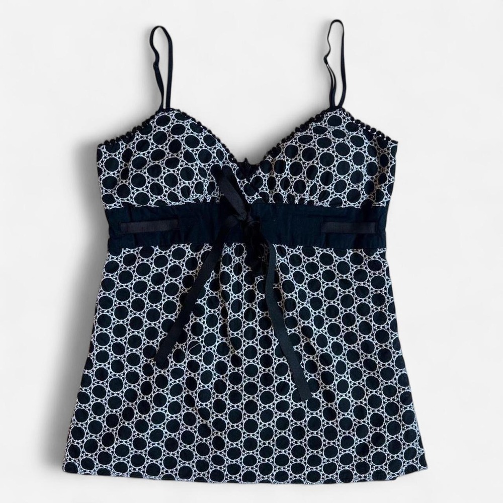 Y2K 6 Degrees Baby Doll Top‎ with Bow Detail and Spaghetti Straps